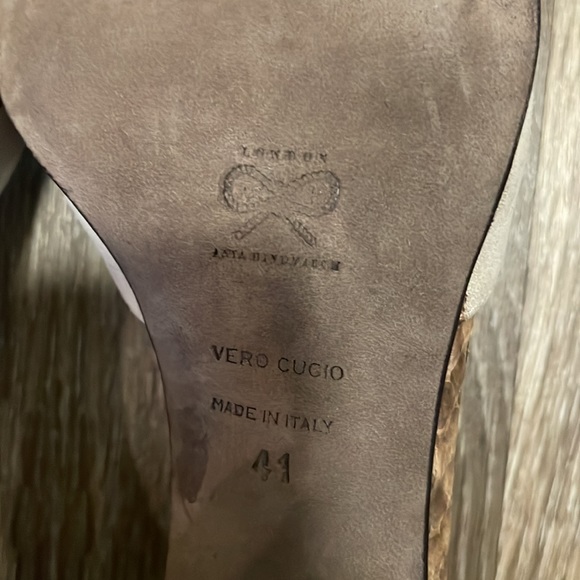 Anya Hindmarch kitten Heel Pumps/shoes size 41/11 made in Italy - Picture 6 of 11